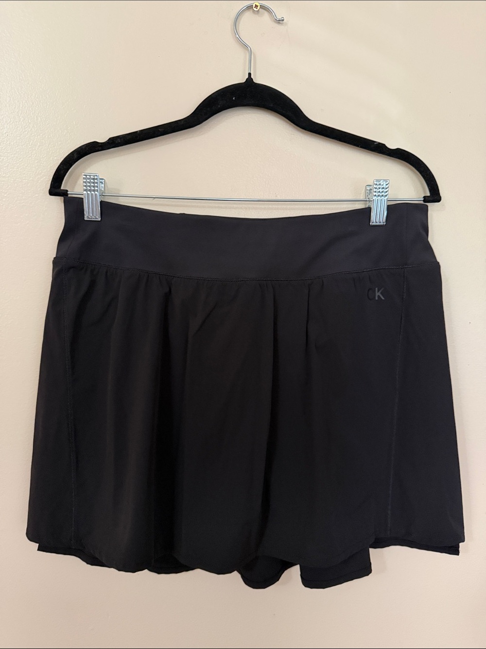 Calvin Klein Black Women's Athletic Skort with Built-In Shorts